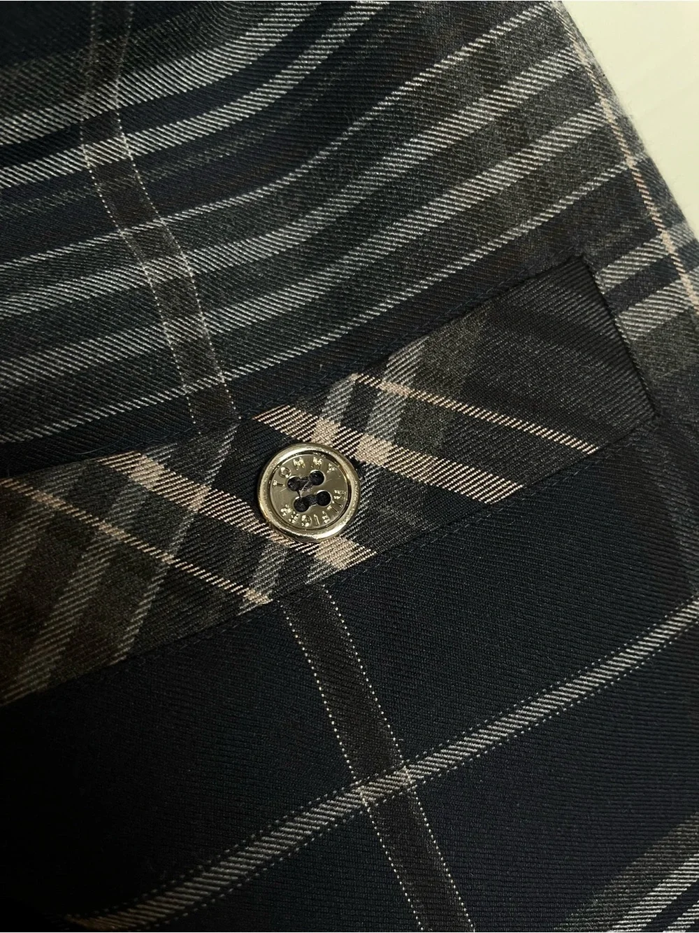Tommy Hilfiger Navy and Gray Plaid Midi Sheath Dress - Picture 9 of 9